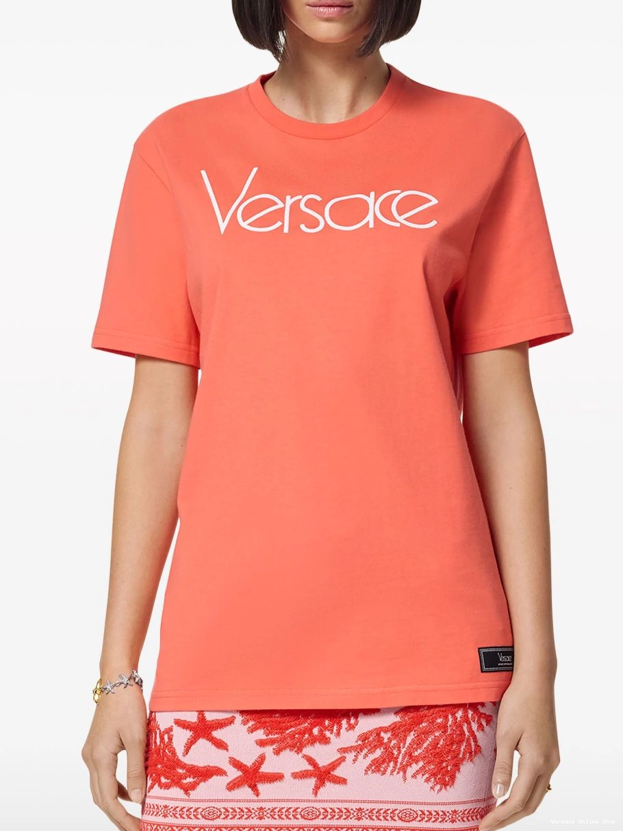 Cheap logo-print Re-Edition Versace 1978 T-shirt Women 0720